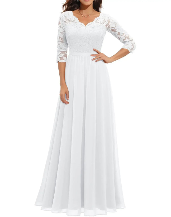 Women’s Elegant Lace Long Dress