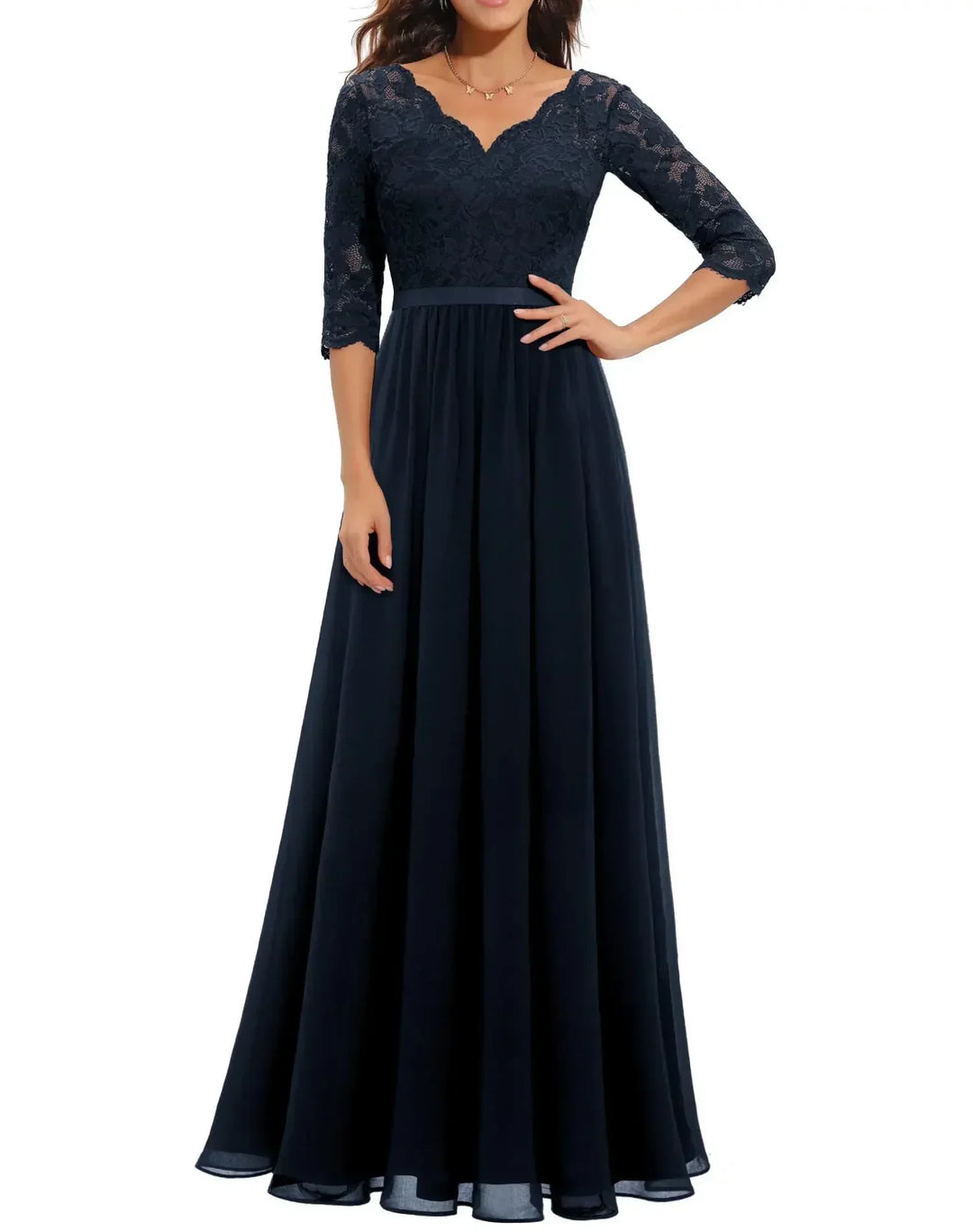 Women’s Elegant Lace Long Dress