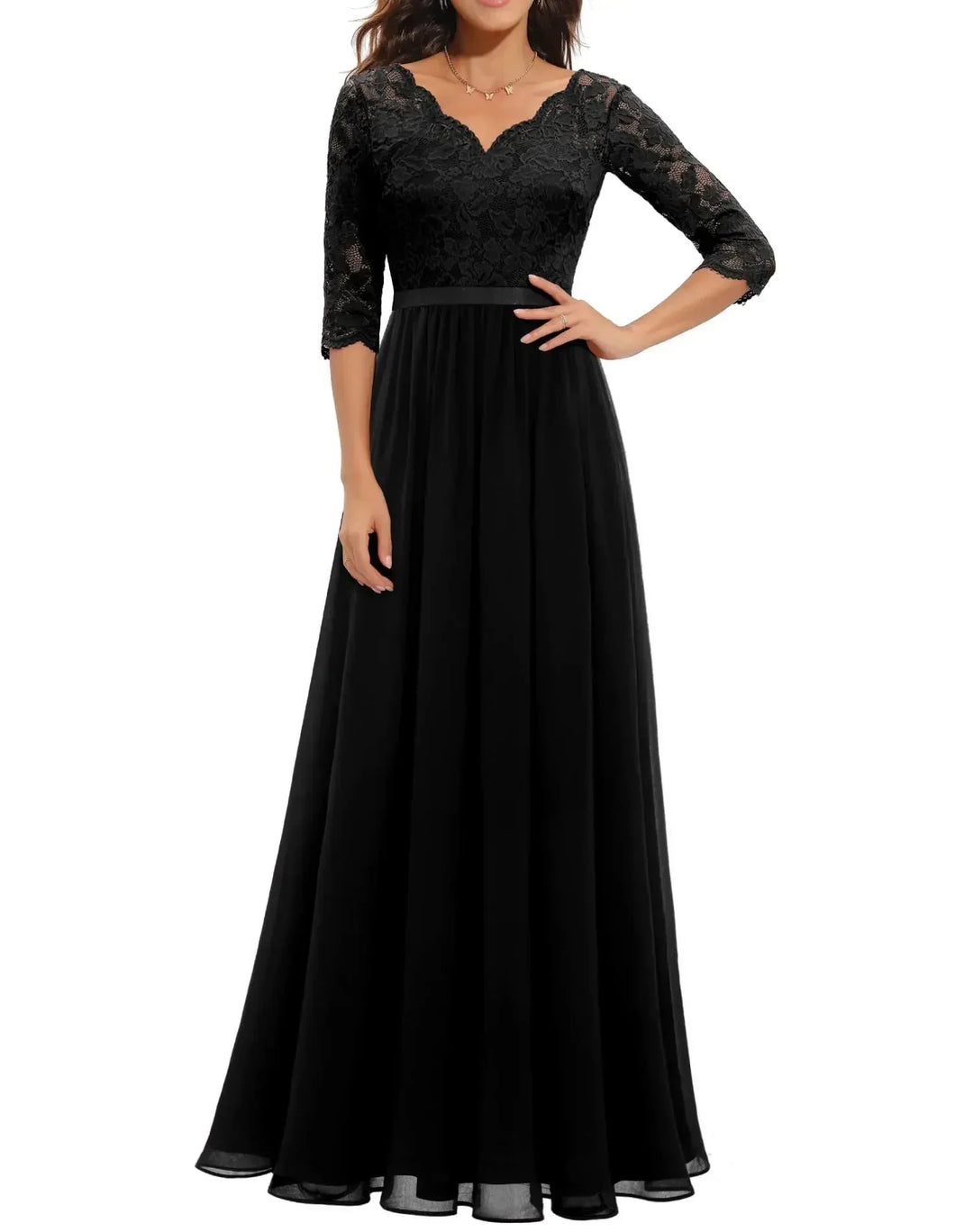 Women’s Elegant Lace Long Dress
