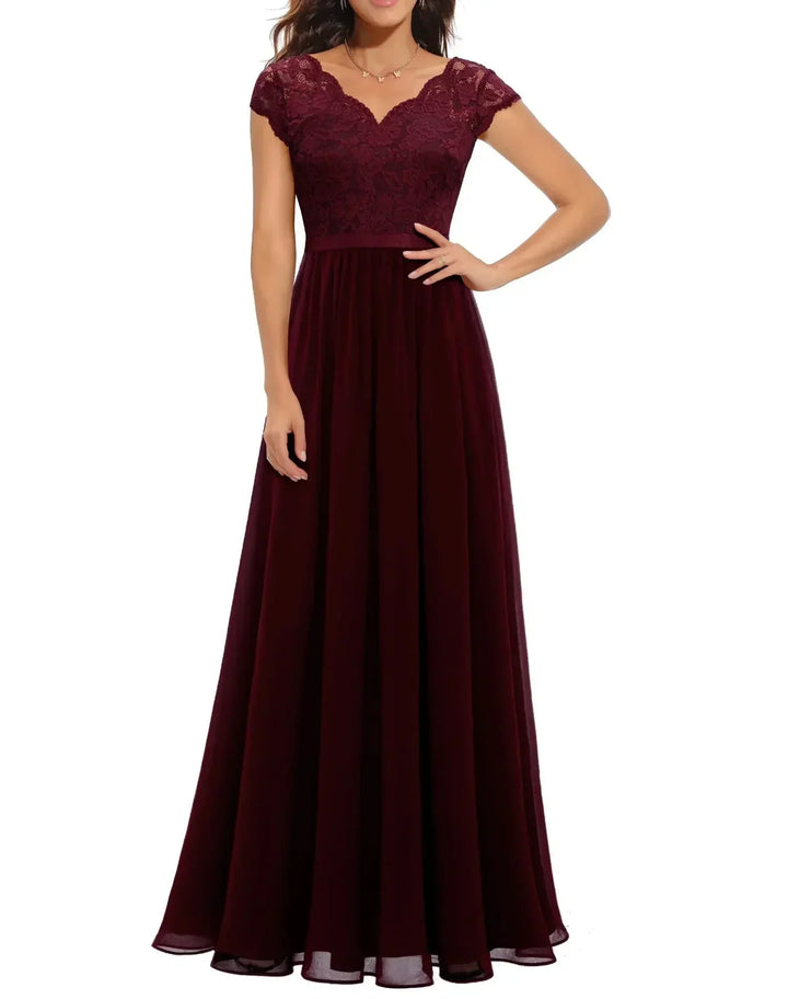 Women’s Elegant Lace Long Dress