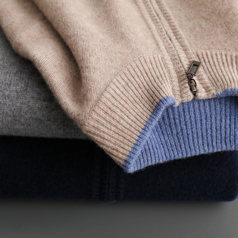 Riku | Cashmere Zip-Up Cardigan for Men