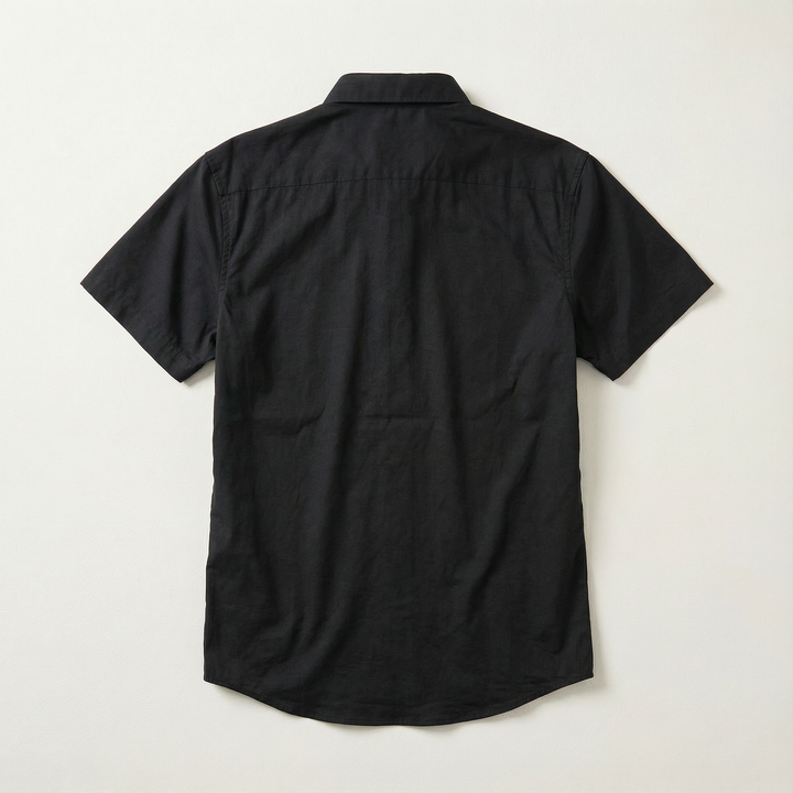 Slim Fit Stretch Shirt with Short Sleeves for Men