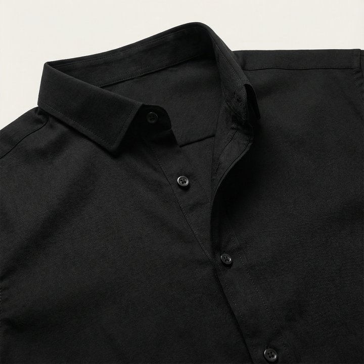 Slim Fit Stretch Shirt with Short Sleeves for Men