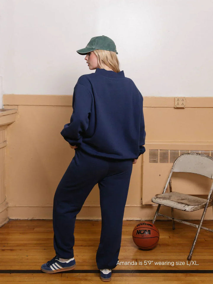 Sloane | Classic Varsity Mockneck Sweatshirt