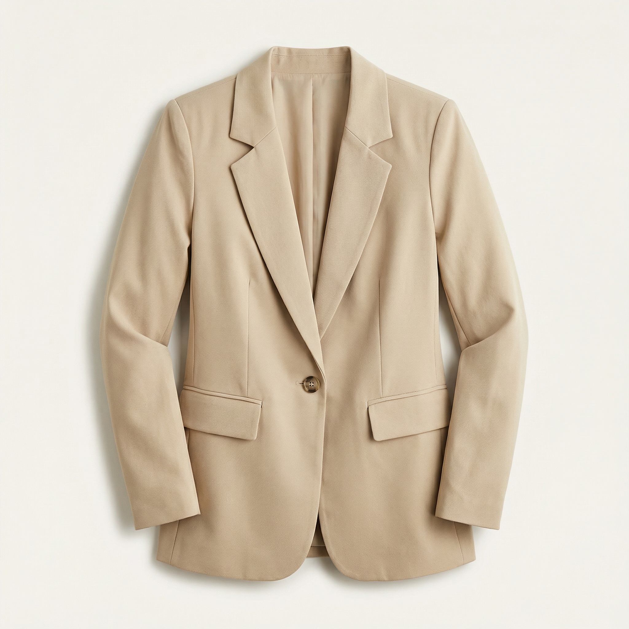 Women’s Blazer – Single-Button Closure, Notched Lapel
