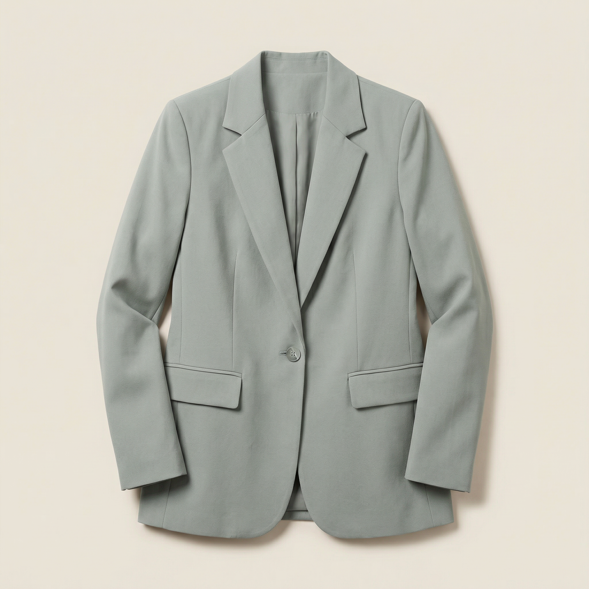 Women’s Blazer – Single-Button Closure, Notched Lapel
