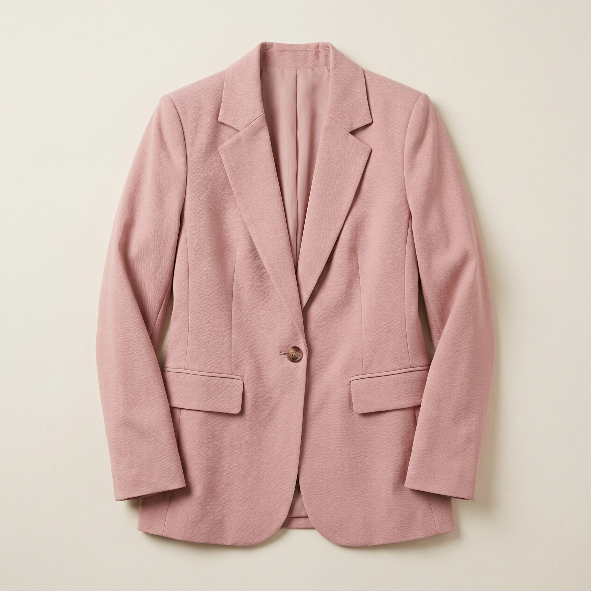 Women’s Blazer – Single-Button Closure, Notched Lapel