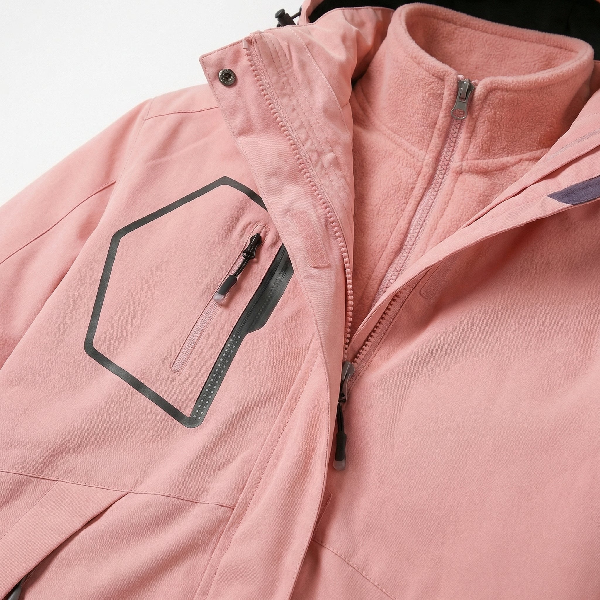 Women’s Hooded Jacket – Zip-Front Design with Multiple Pockets