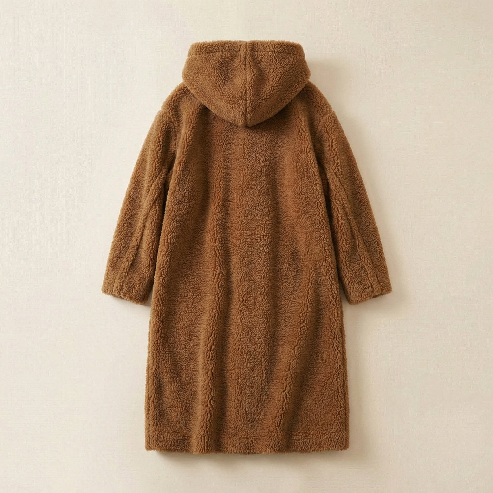 Women’s Long Hooded Coat – Button Front Closure