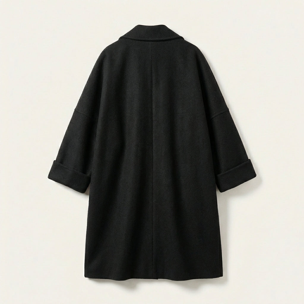Women’s Oversized Coat – Long Open Front Design