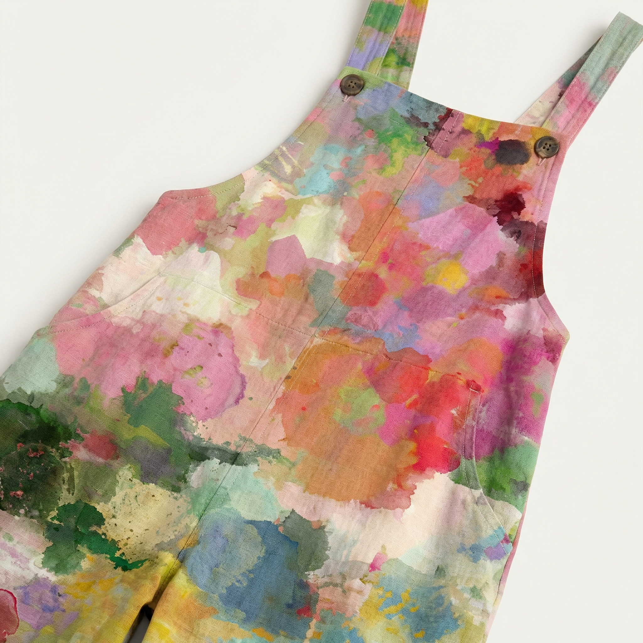 Women’s Sleeveless Jumper – Printed Pattern, Pocket Design