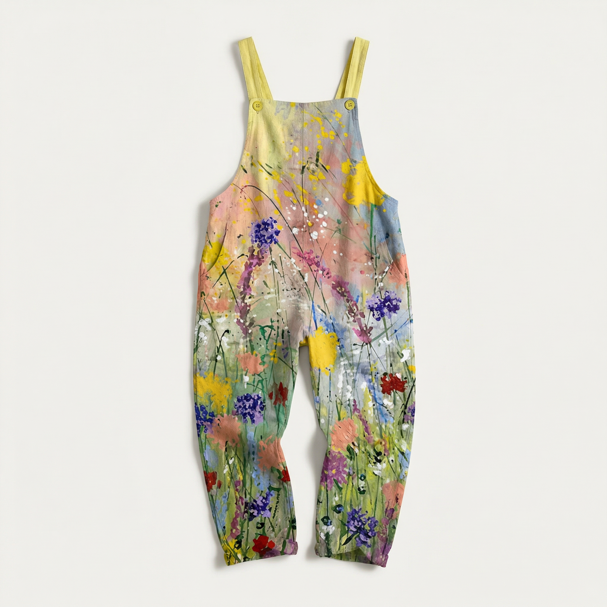 Women’s Sleeveless Jumper – Printed Pattern, Pocket Design