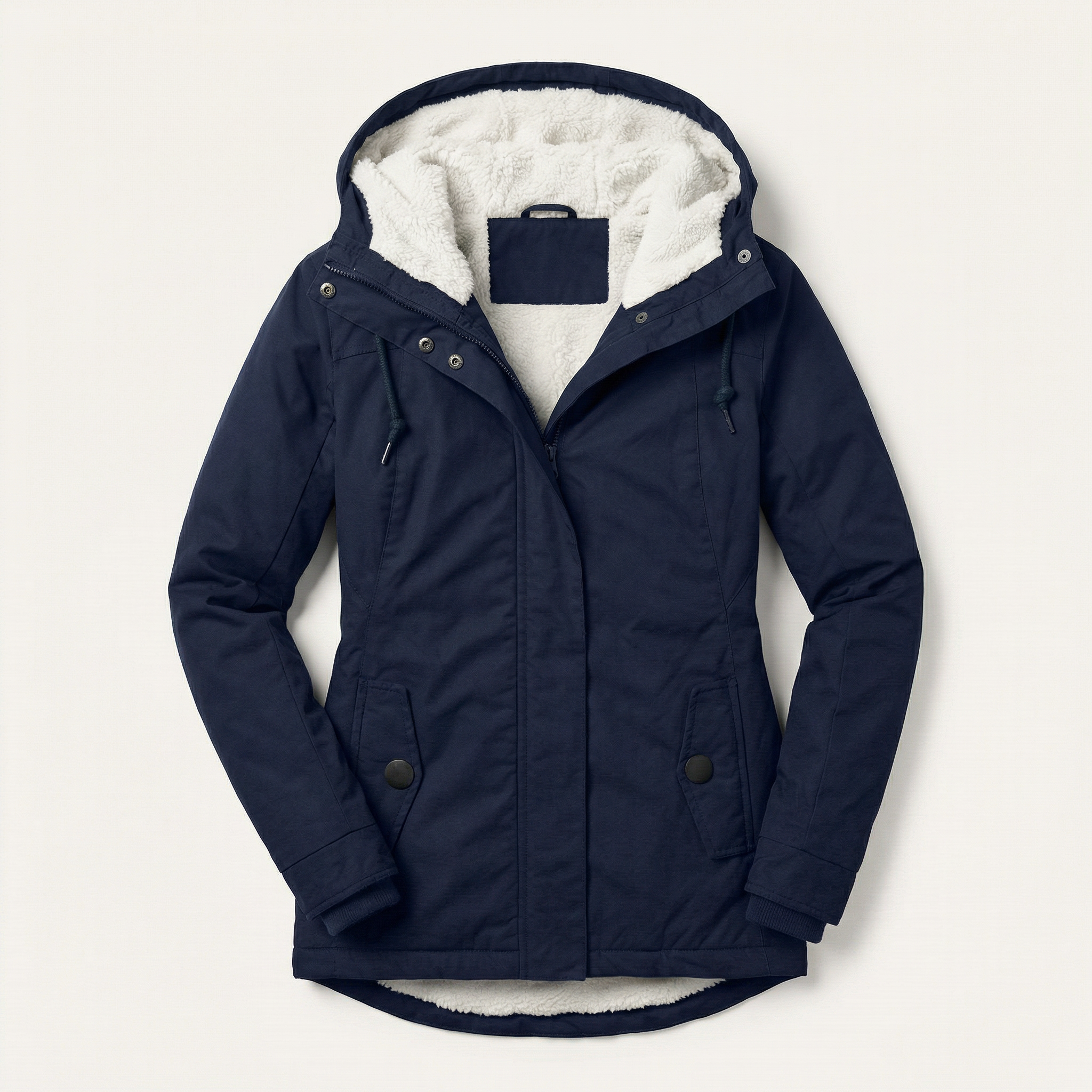Women’s Winter Jacket – Hooded Design, Zip-Front Closure
