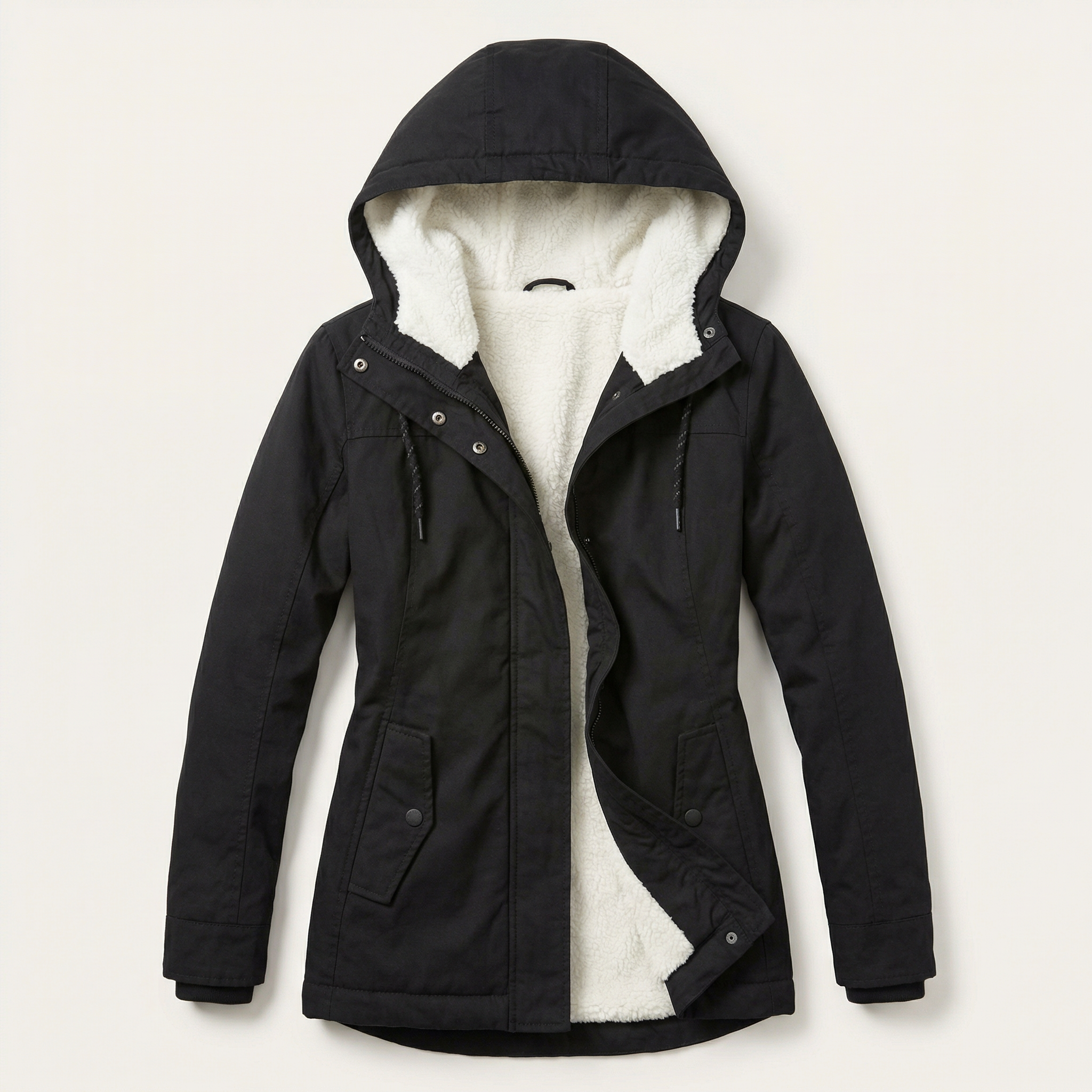 Women’s Winter Jacket – Hooded Design, Zip-Front Closure