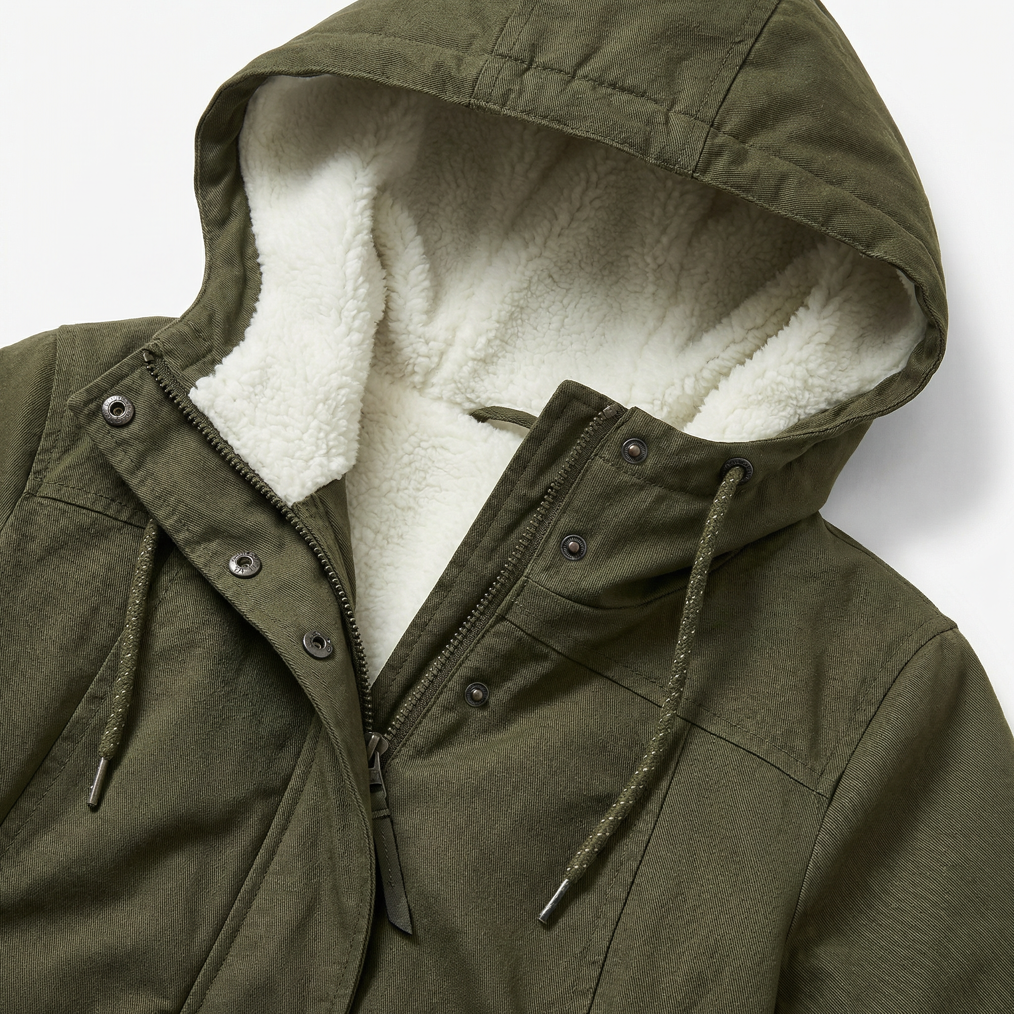 Women’s Winter Jacket – Hooded Design, Zip-Front Closure