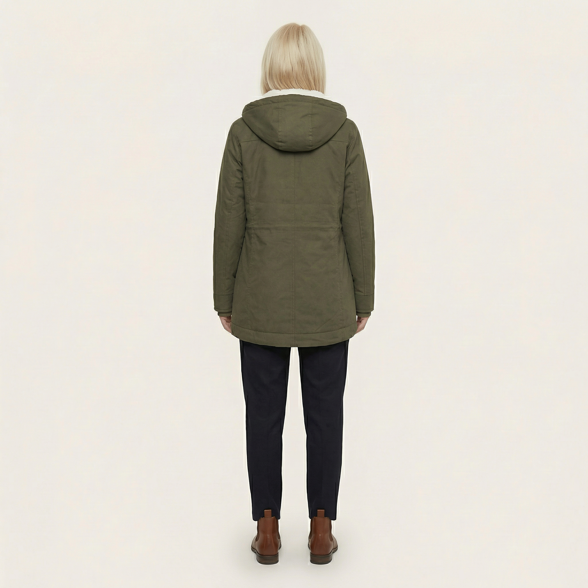 Women’s Winter Jacket – Hooded Design, Zip-Front Closure