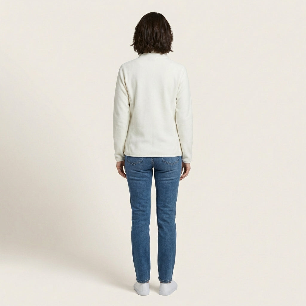 Women’s Zip-Front Jacket – Stand Collar Design with Side Pockets