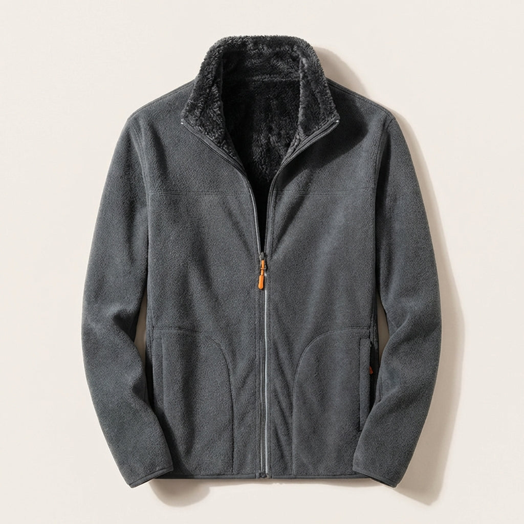 Women’s Zip-Front Jacket – Stand Collar Design with Side Pockets