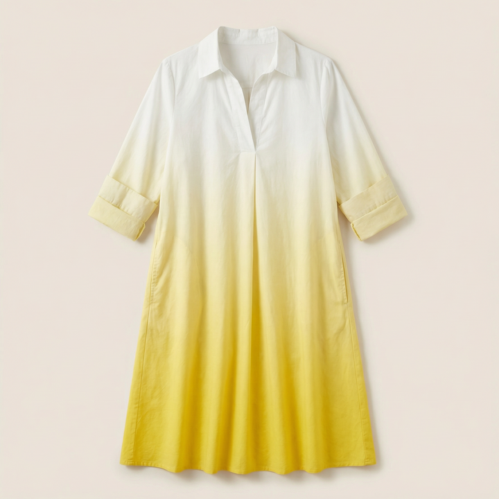 Women’s Floral Print Shirt Dress – Long Sleeve Button-Down Casual Midi Dress