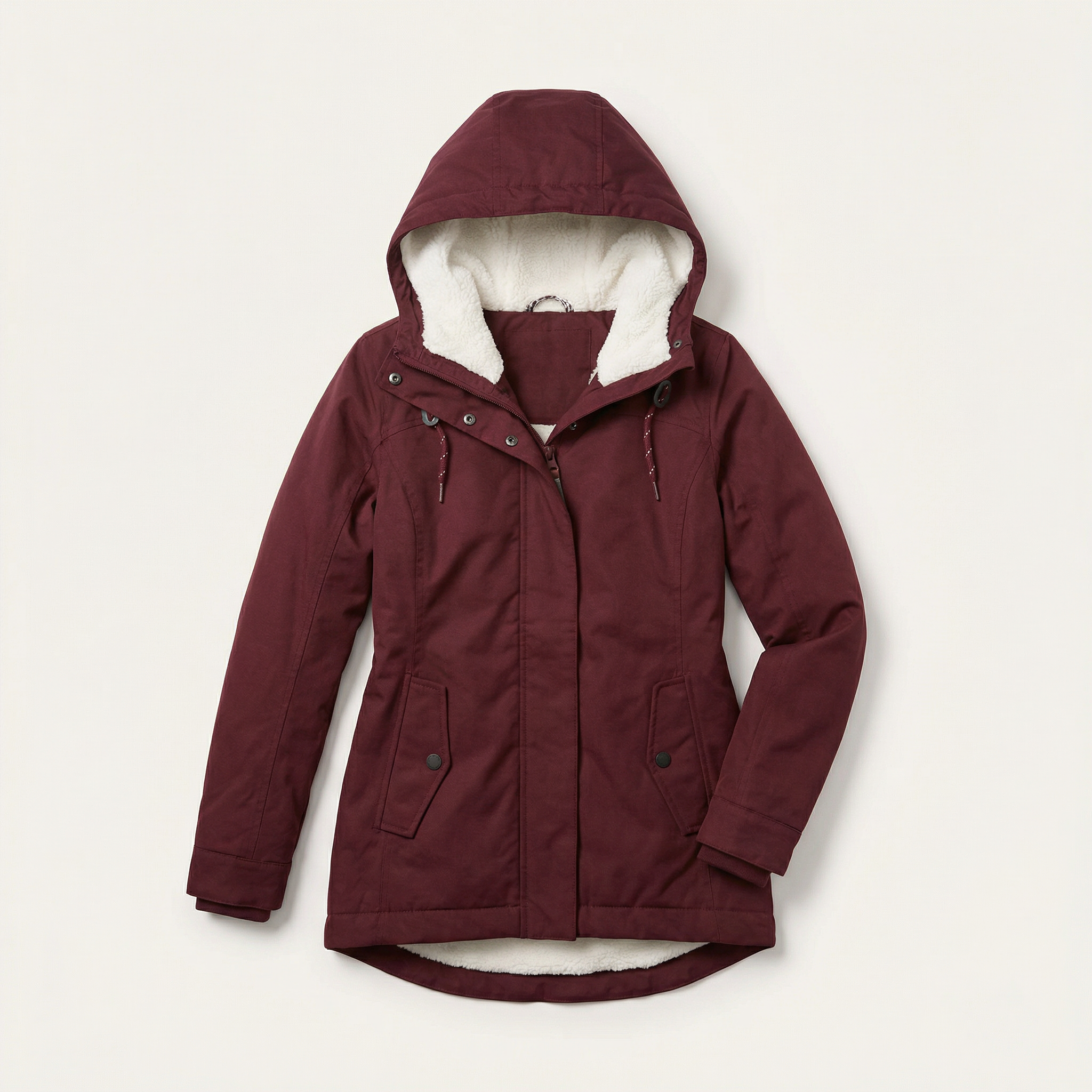 Women’s Hooded Jacket – Zip Closure, Long Sleeve, Front Pockets