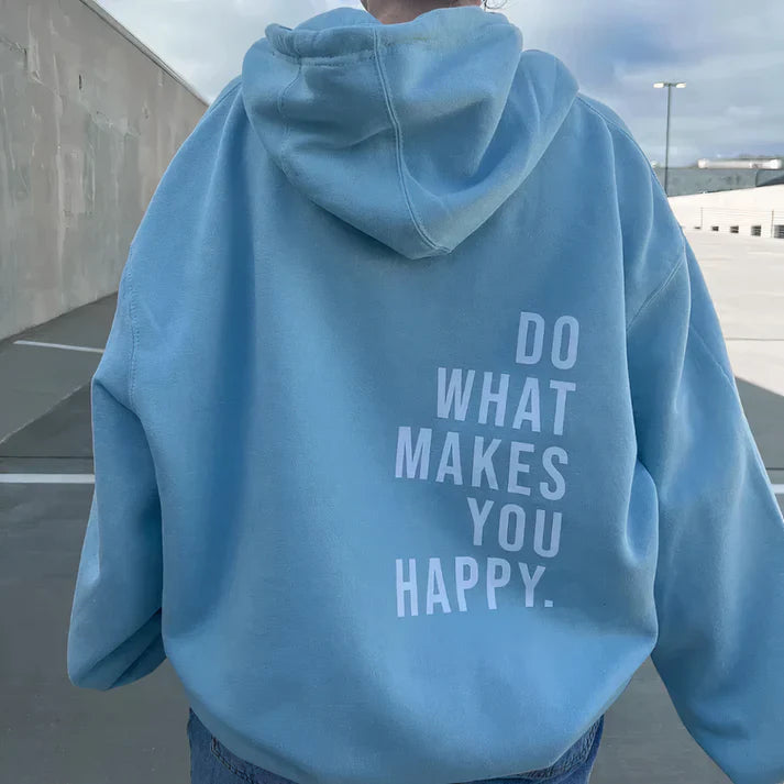 Women’s Hooded Sweatshirt – Back Text Print Design