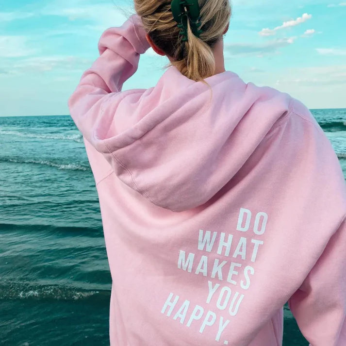 Women’s Hooded Sweatshirt – Back Text Print Design