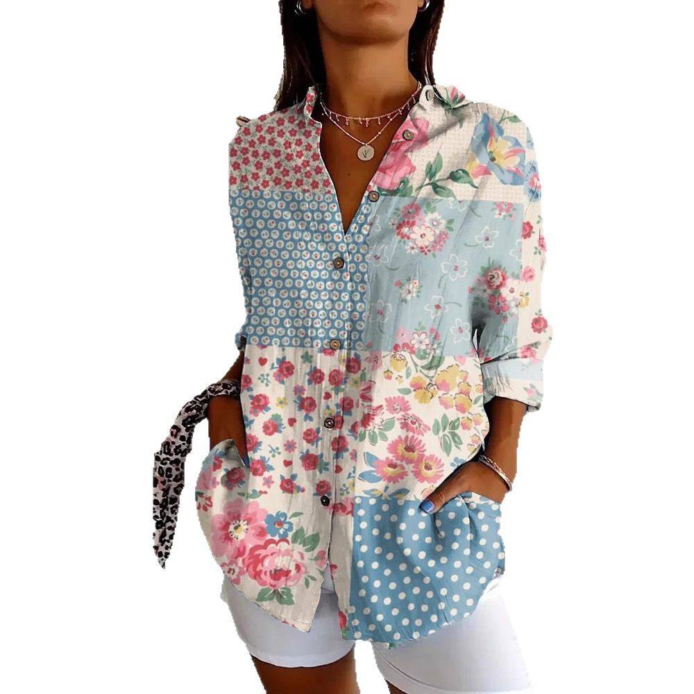 Women’s Printed Shirt – Button Front Design