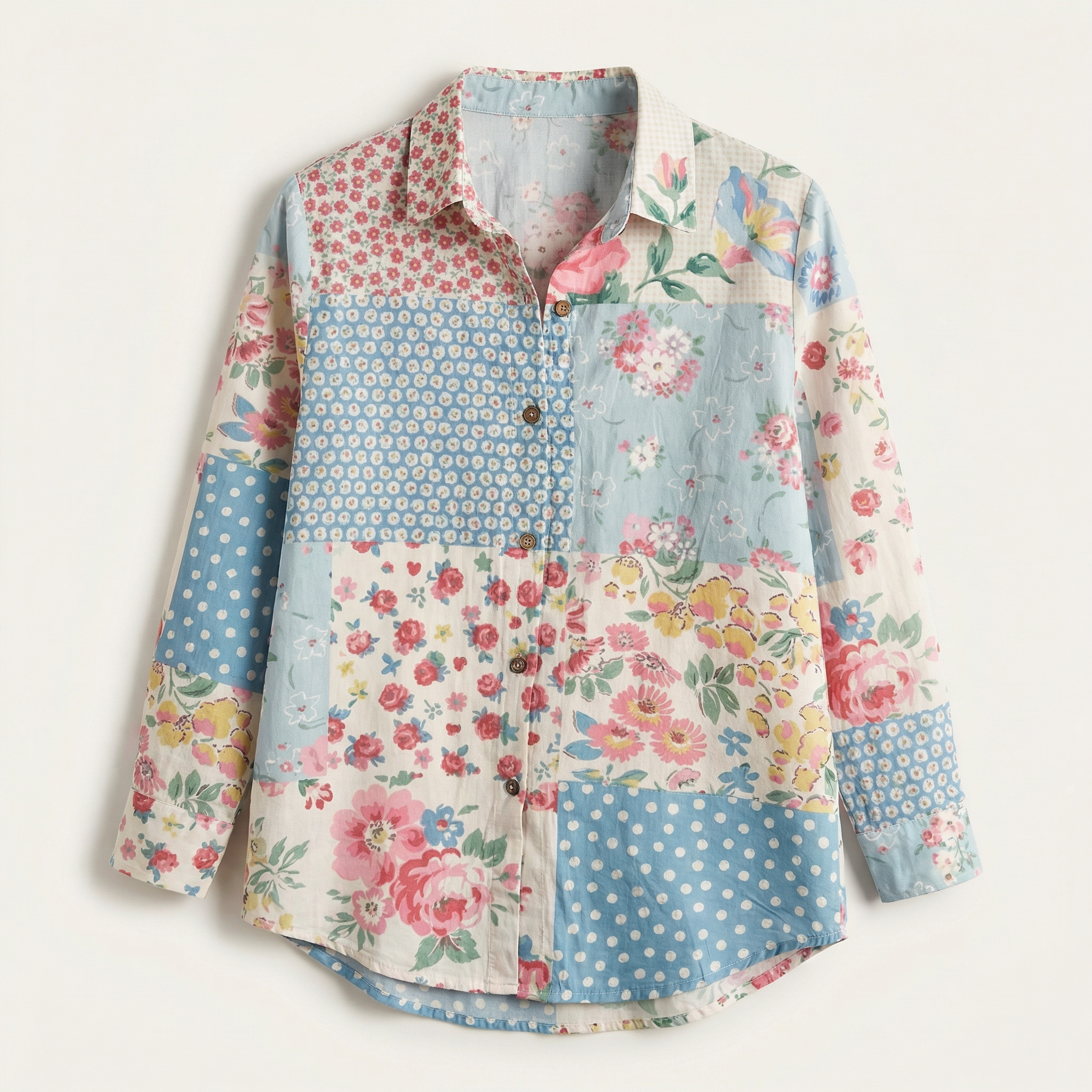 Women’s Printed Shirt – Button Front Design