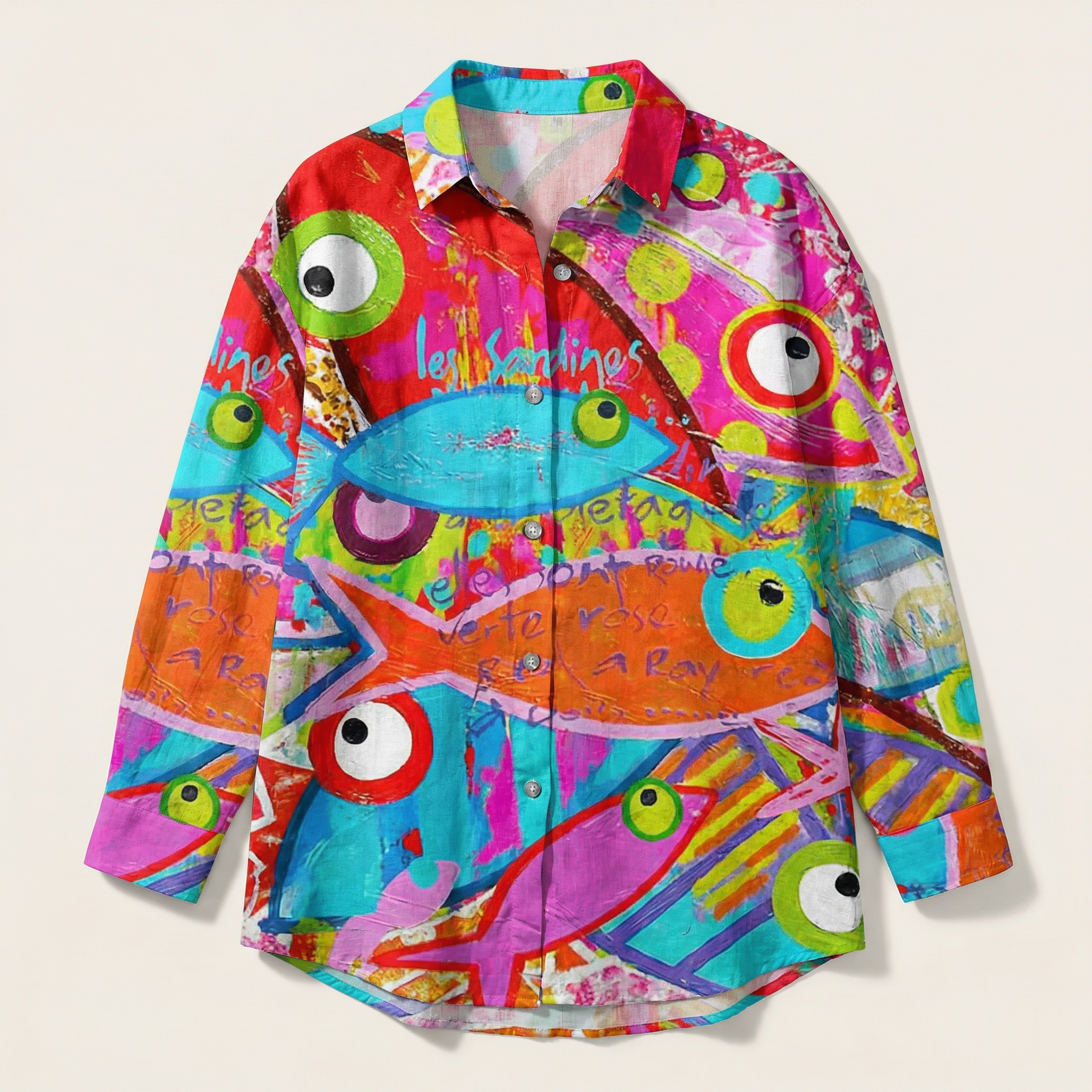 Women’s Printed Shirt – Button Front Design