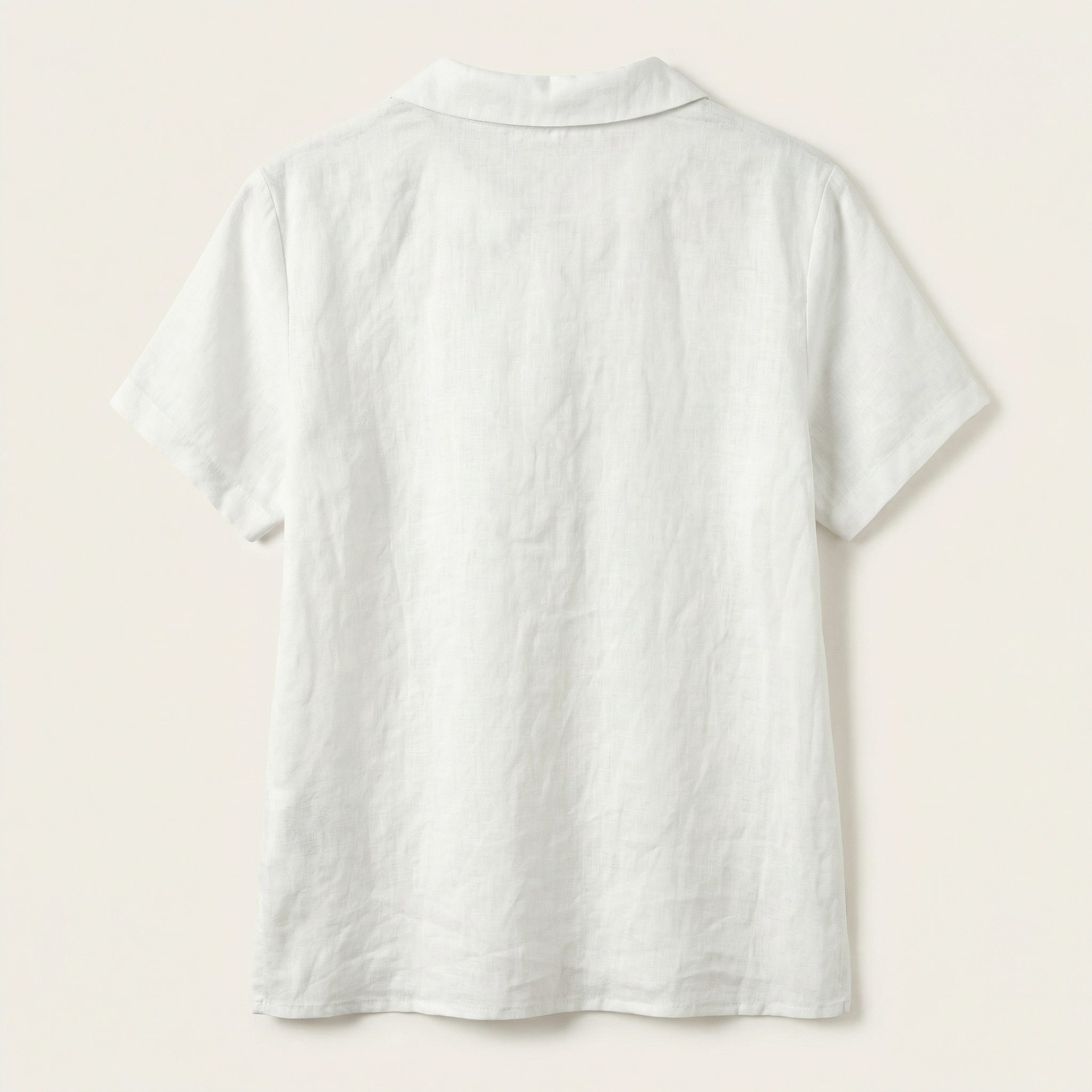 Women’s Short-Sleeve Shirt – Collared Embroidered Design