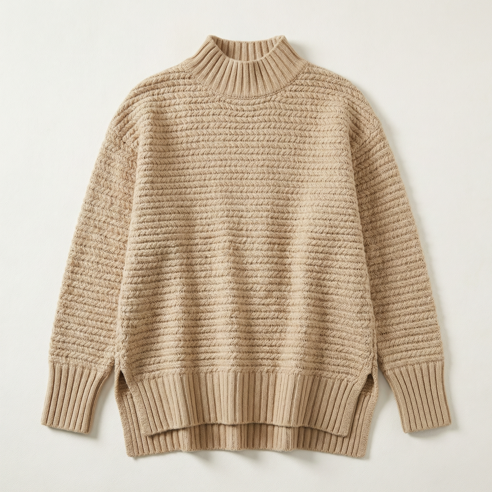 Women’s Solid Color Long Sleeve Knit Sweater – Crew Neck