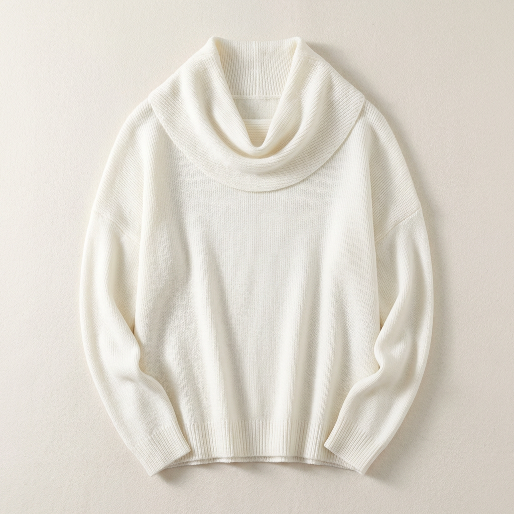 Women’s Long Sleeve Sweater – Cowl Neck, Pullover Style