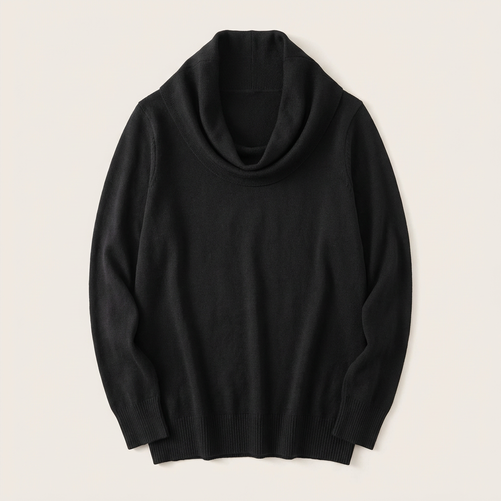 Women’s Long Sleeve Sweater – Cowl Neck, Pullover Style