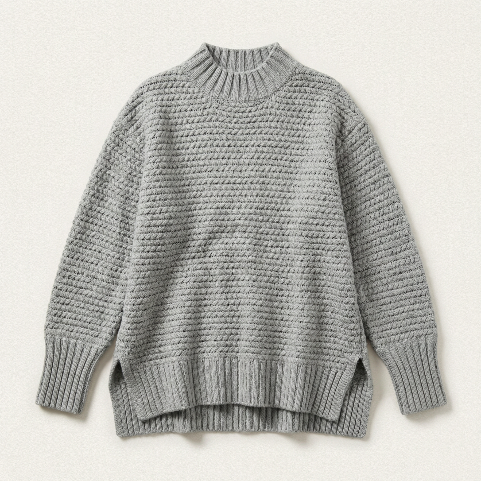 Women’s Solid Color Long Sleeve Knit Sweater – Crew Neck