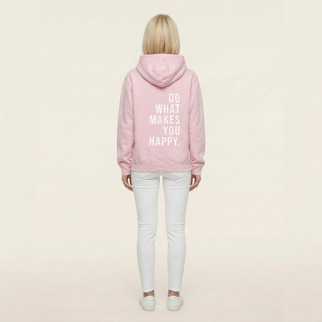 Women’s Hooded Sweatshirt – Back Text Print Design