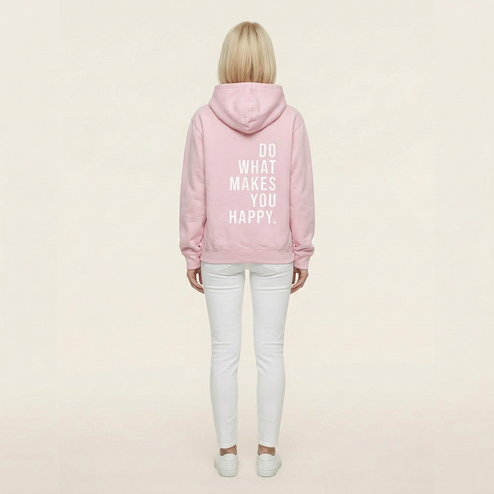 Women’s Hooded Sweatshirt – Back Text Print Design
