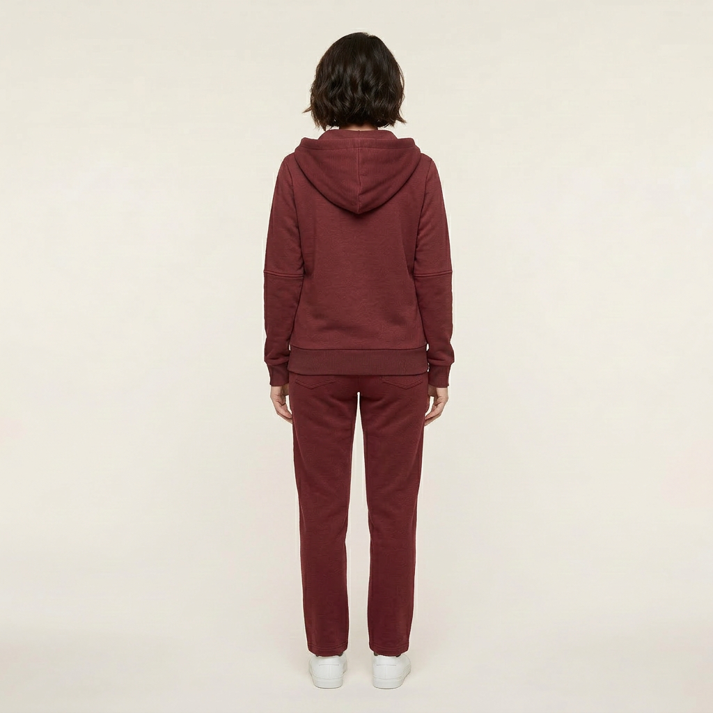 Women’s Hooded Sweatshirt – Zip-Front Design with Kangaroo Pocket
