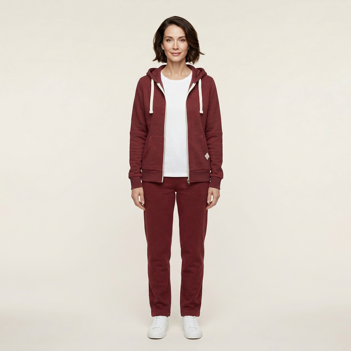 Women’s Hooded Sweatshirt – Zip-Front Design with Kangaroo Pocket