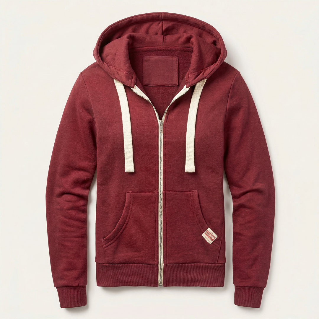 Women’s Hooded Sweatshirt – Zip-Front Design with Kangaroo Pocket