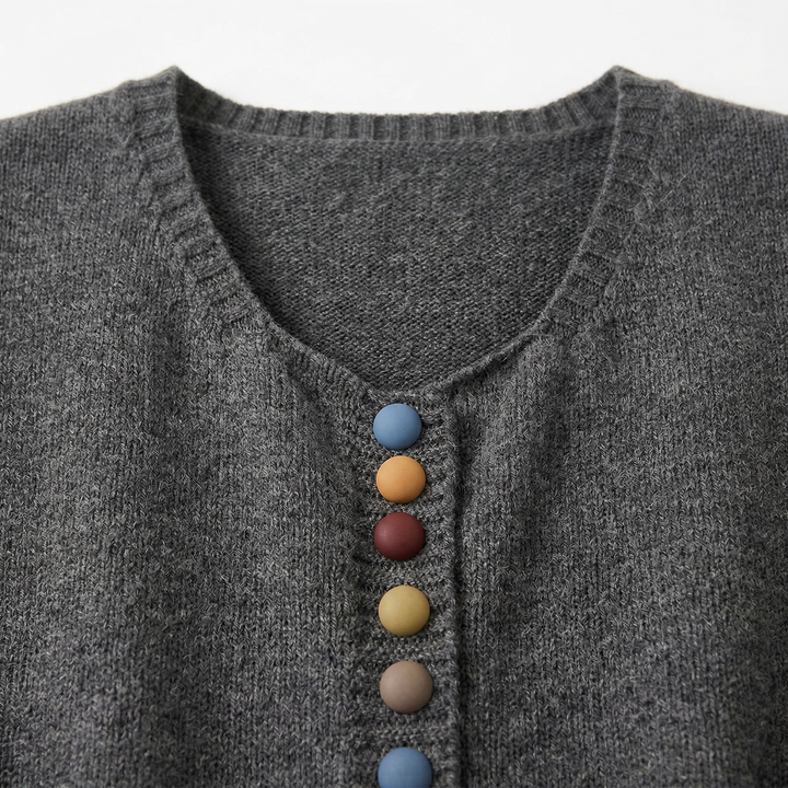 Women’s Knitted Vest – Sleeveless Button-Front Design