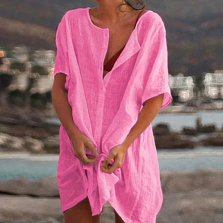 Relaxed beach cover-up dress for women