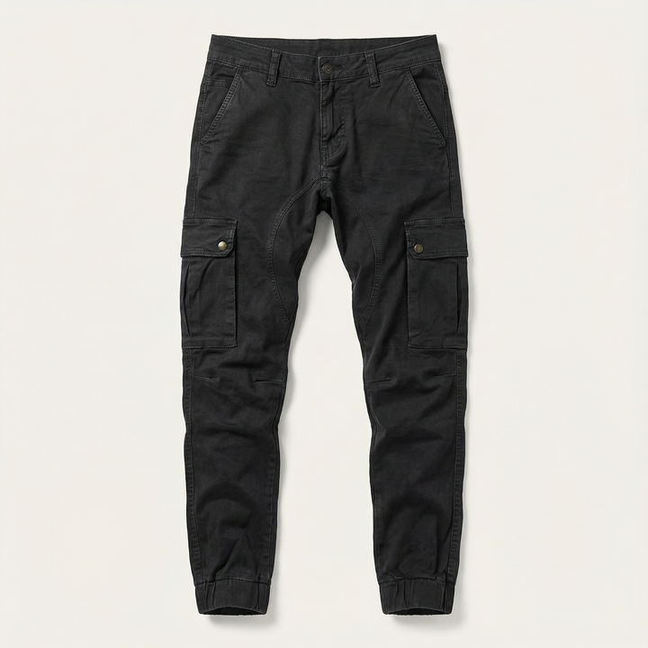 Men’s Cargo Jogger Pants – Cuffed Ankles, Side Pockets