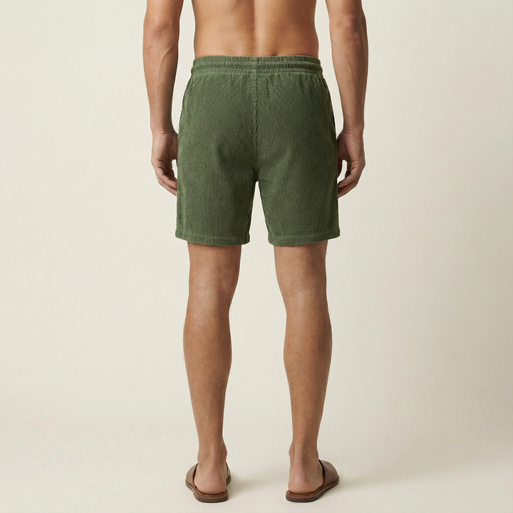 Men’s Short-Length Summer Shorts – Drawstring Waist, Side Pockets