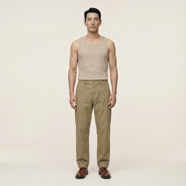 Men’s Chino Pants – Elastic Waist, Relaxed Fit