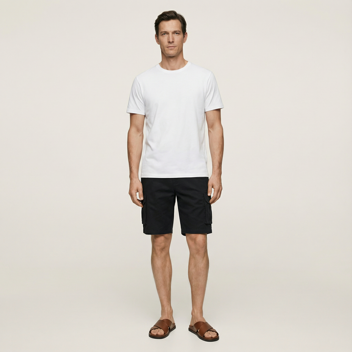 Men’s Cargo Shorts – Knee-Length, Multi-Pocket Design