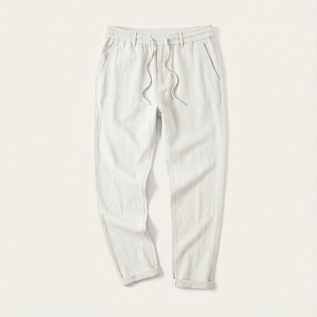 Men’s Ankle-Length Pants – Slim Cut, Cuffed Hem