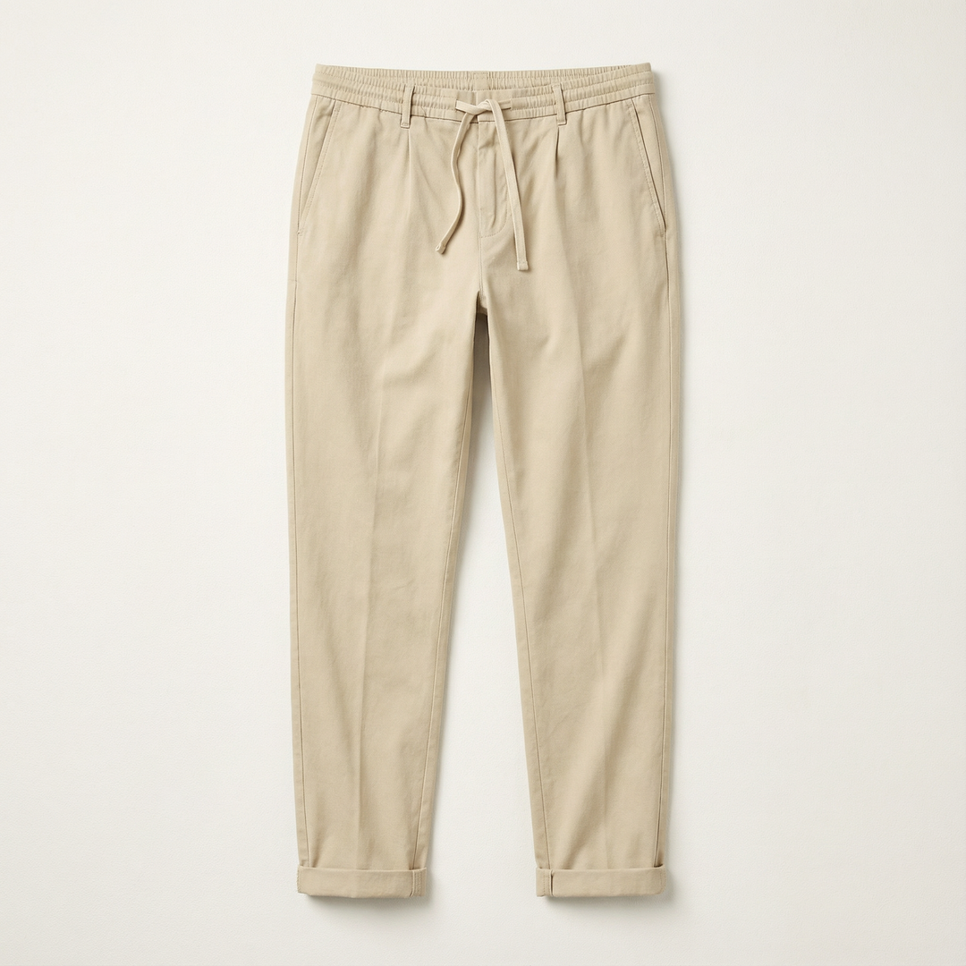 Men’s Ankle-Length Pants – Slim Cut, Cuffed Hem