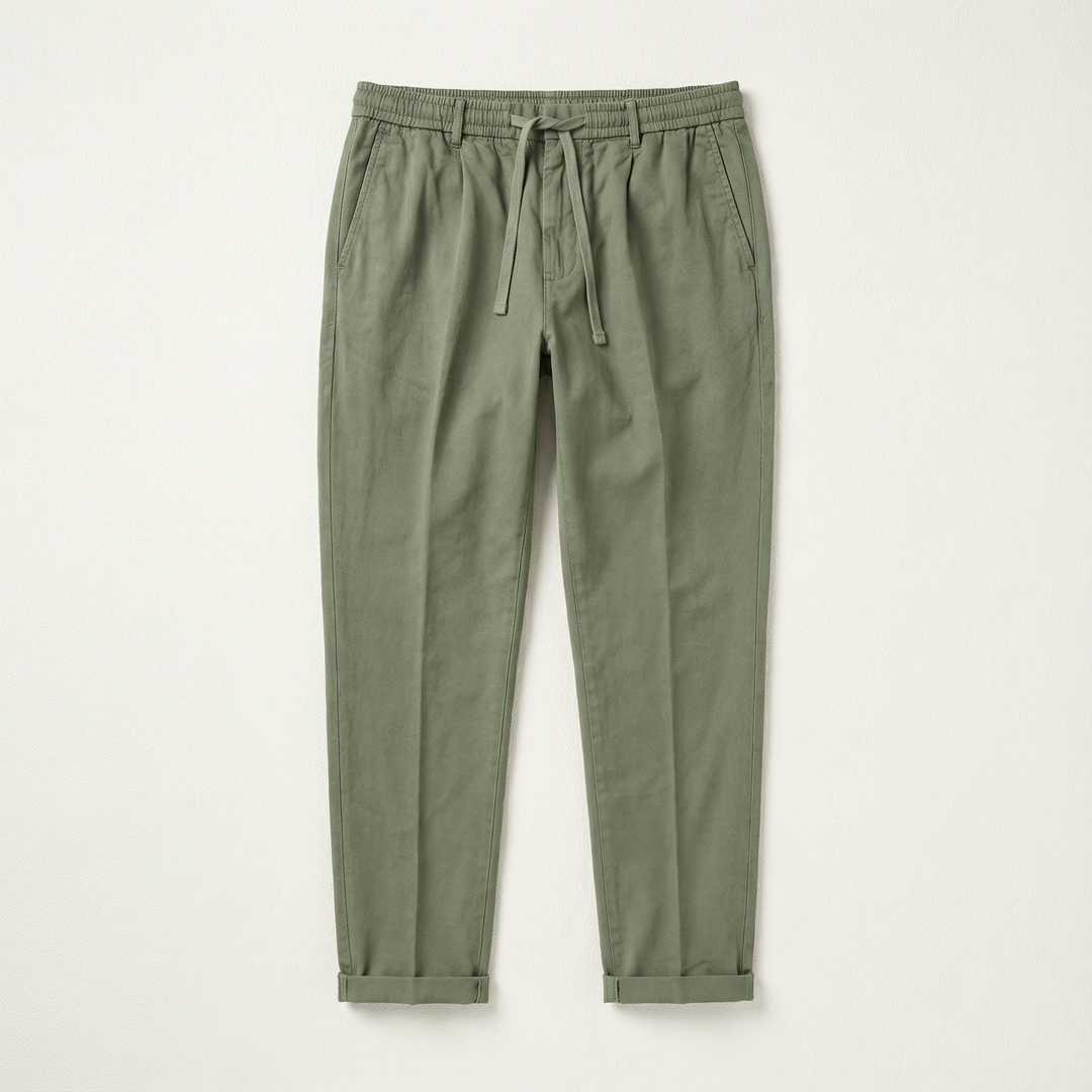 Men’s Ankle-Length Pants – Slim Cut, Cuffed Hem