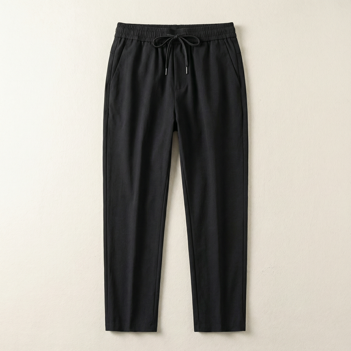Men’s Casual Beach Pants – Drawstring Waist, Tapered Leg