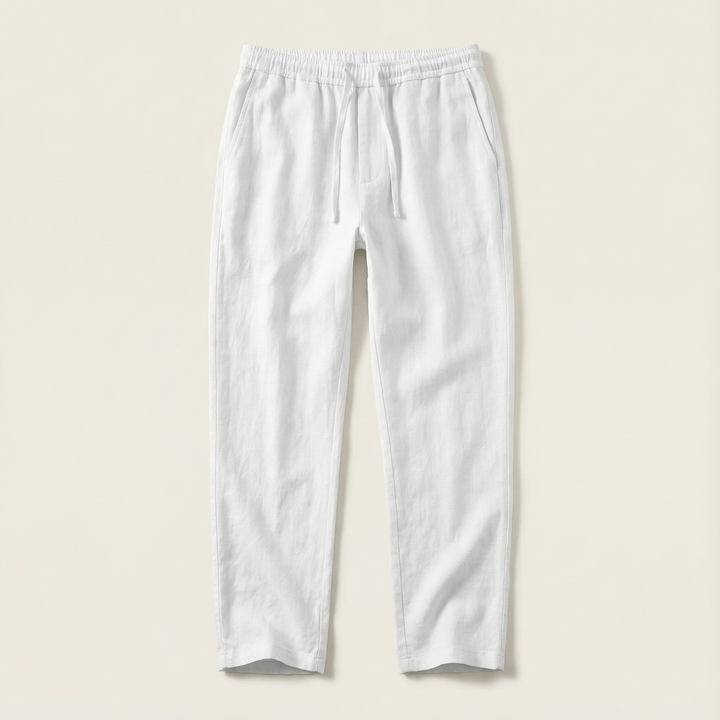 Men’s Casual Beach Pants – Drawstring Waist, Tapered Leg